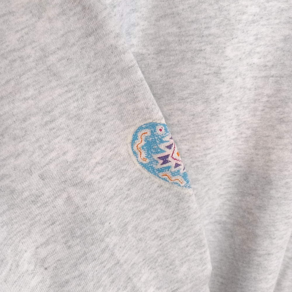 Vintage 90s Fruit of the Loom Heavy Cotton Southwest Wolf Graphic Sweatshirt XL - Picture 3 of 7